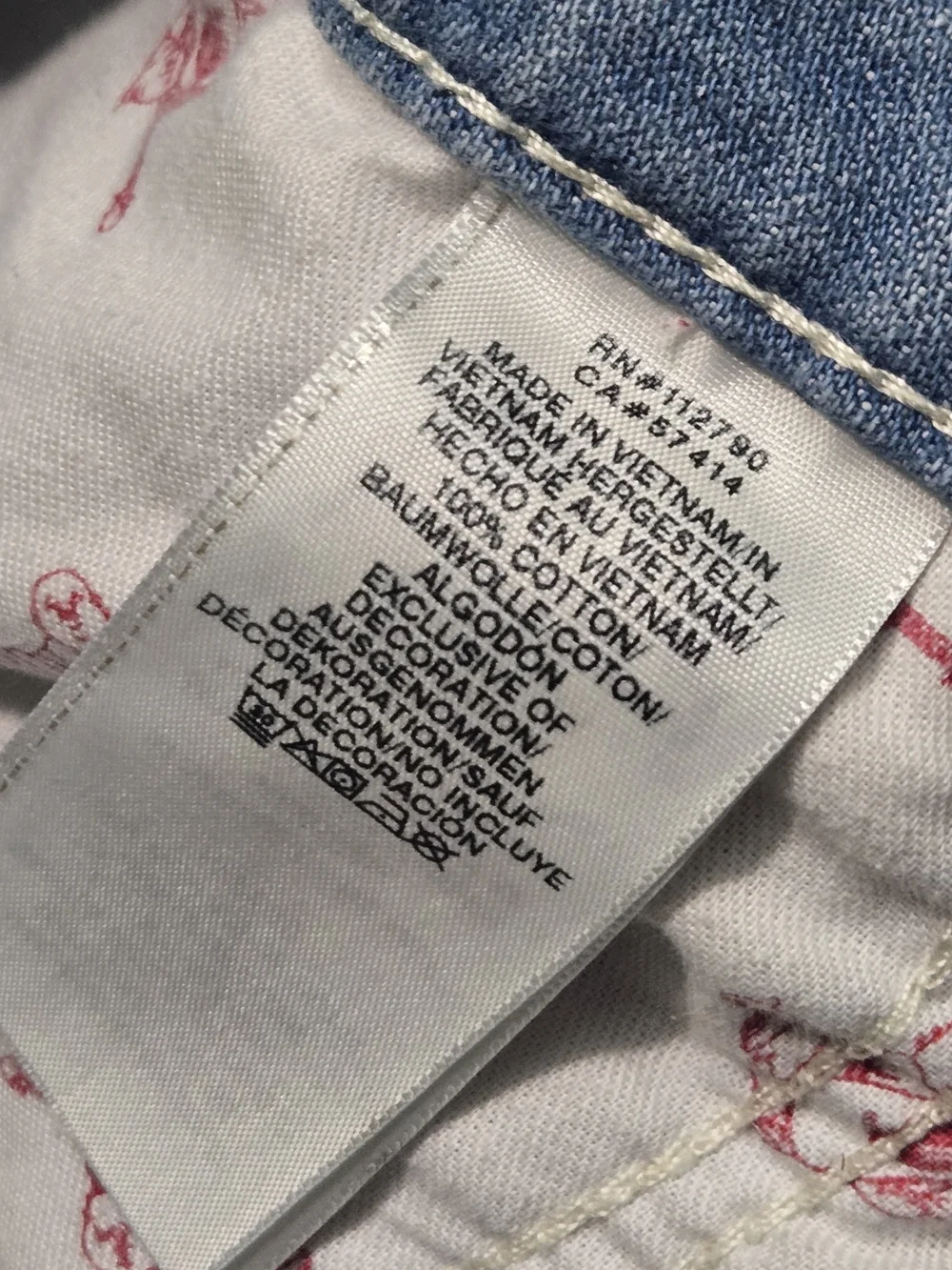 True Religion Ricky Cut Off Blue Jean Shorts Men's 44 Relaxed Straight